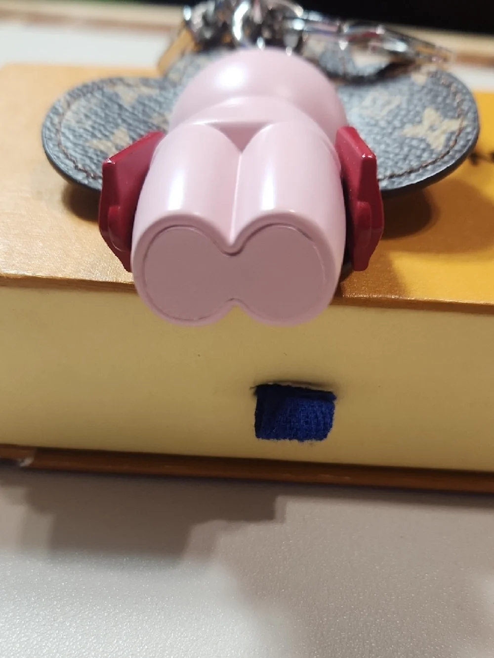 Louis Vuitton Brown Monogram Floral Pink Enamel Charm - Picture 5 of 9